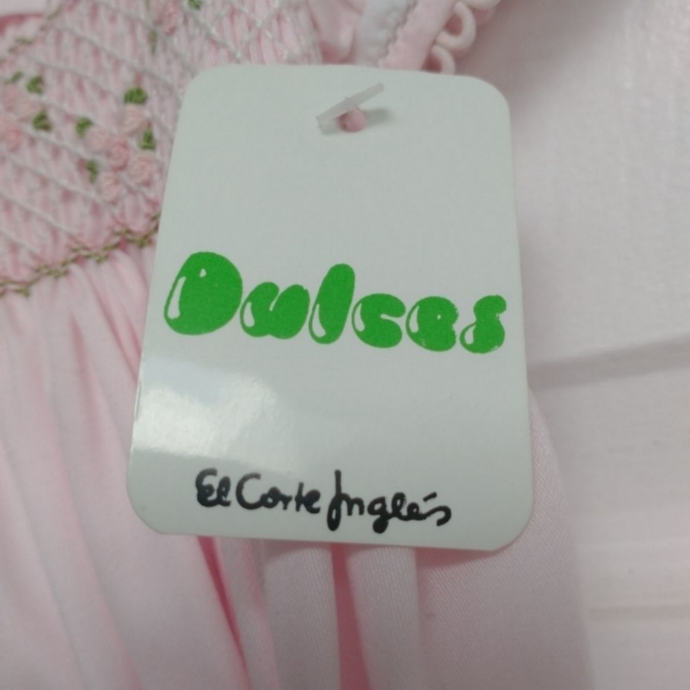 Vintage Dulces Smocked Girls Pink and White Dress, size 24 months - Picture 14 of 14